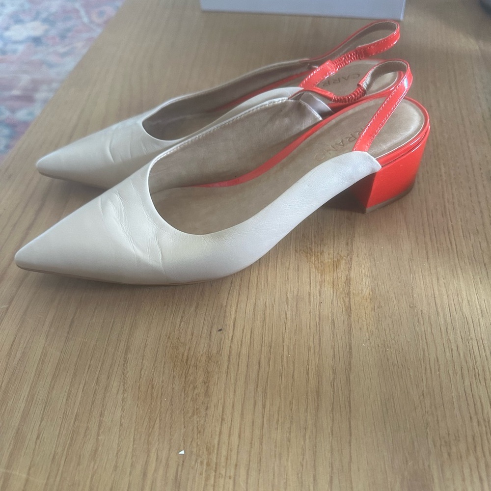 Carrano Pointed Toe Sling Back Heels - image 2